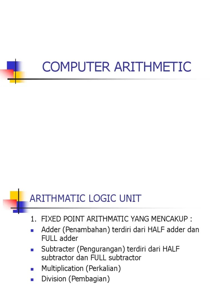 BAB 8 Computer Arithmetic | PDF