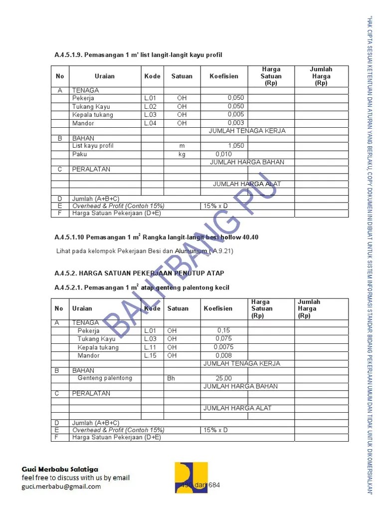SNI 2013 Pekerjaan Penutup Atap | PDF