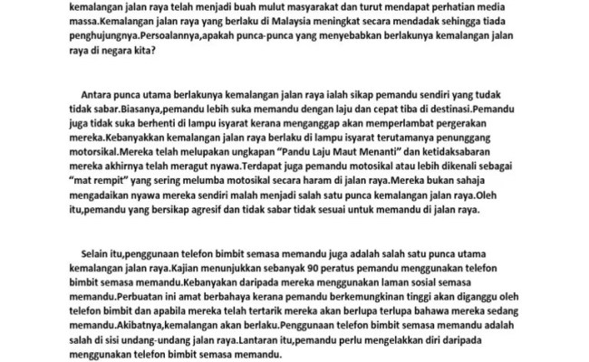 Contoh kecuaian yang berlaku adalah seperti memandu dalam keadaan letih dan mengantuk. Punca Punca Kemalangan Jalan Raya Spm Otosection