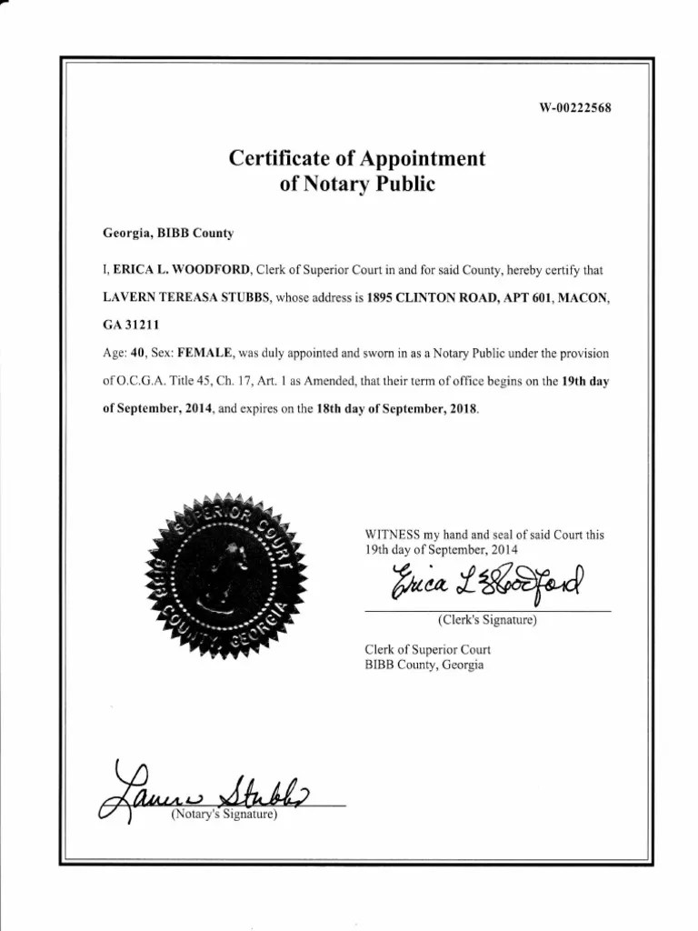 Notary Public Certification
