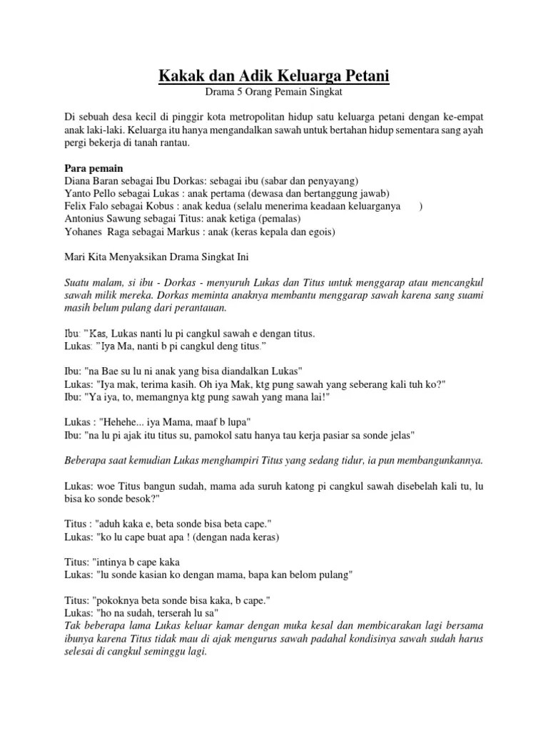 Kakak Dan Adik Keluarga Petani | PDF
