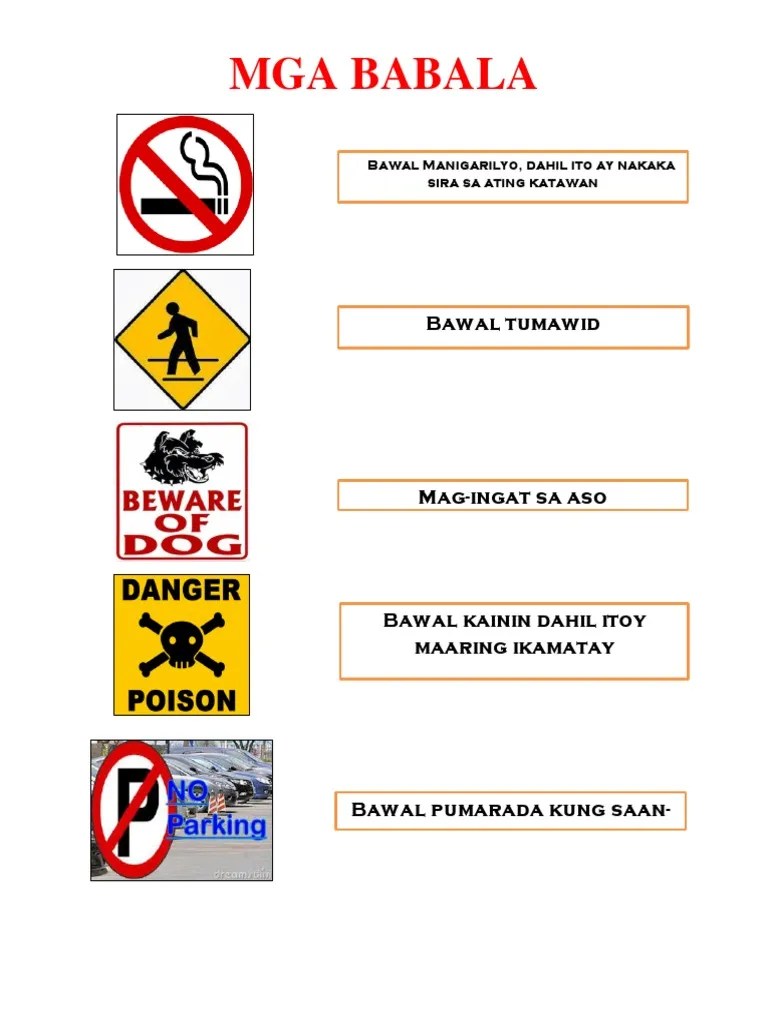 Mga bawal