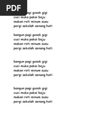 C g bangun tidur kuterus mandi. Bangun Pagi Gosok Gigi Pdf