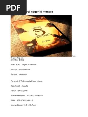 Resensi Novel Negeri 5 Menara Wujud formal itu sendiri hanya berupa kata-kata.