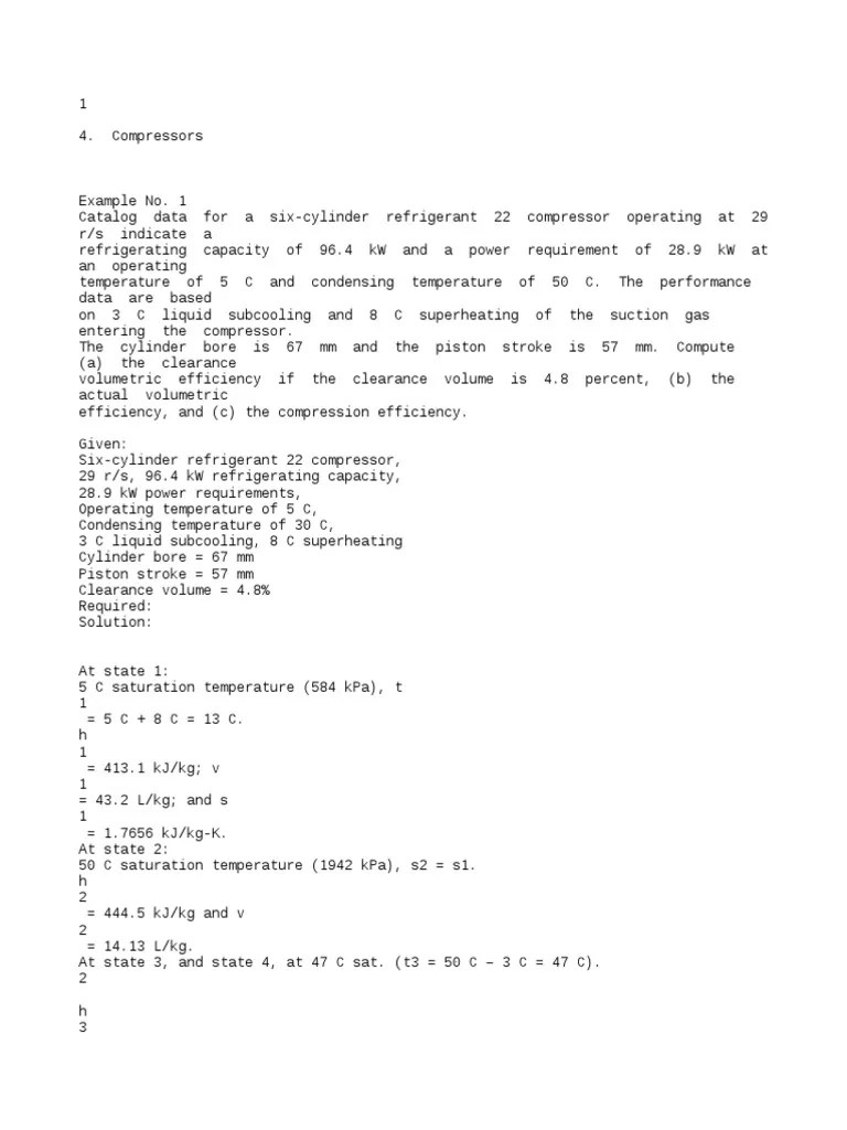 4 Compressors Sample Problems | PDF | Gases | Continuum Mechanics