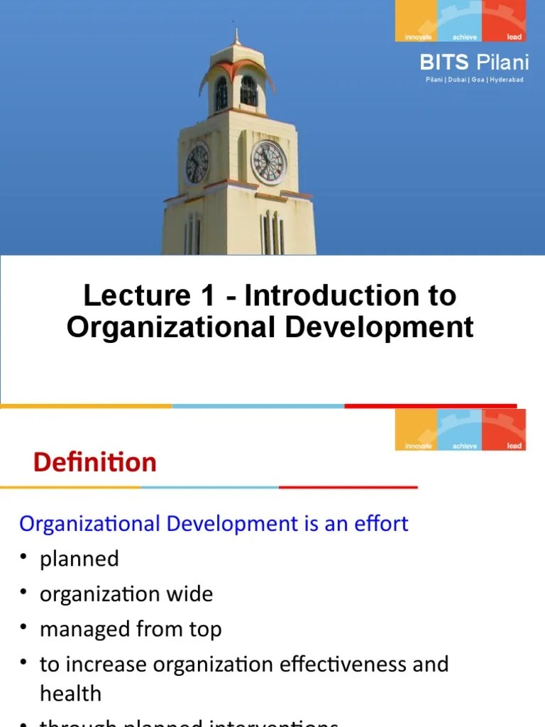 Introduction To Organizational Development: Definitions, Goals ...