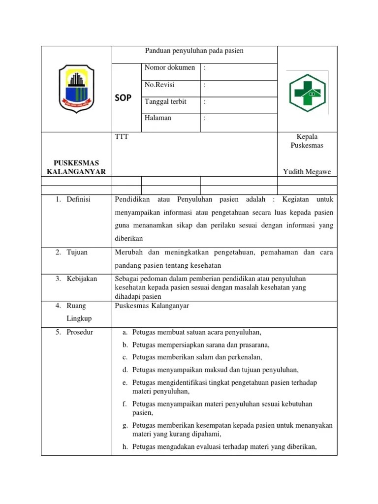 7.8.1.2 Panduan Penyuluhan Pada Pasien | PDF