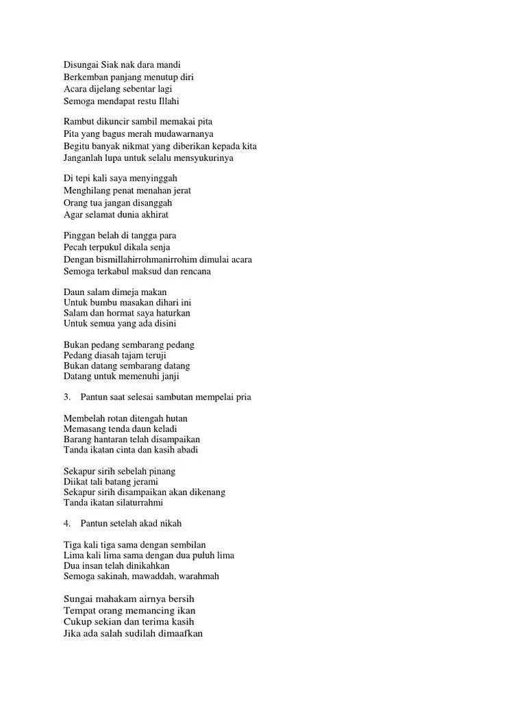 Eka Pantun Acara Pernikahan | PDF