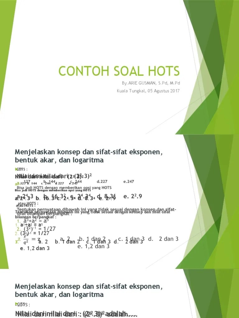 Bisa dengan menggunakan batang korek api kayu sebagai media permainan atau siswa sendiri. Contoh Soal Hots Operasi Hitung Bilangan Bulat Lektur