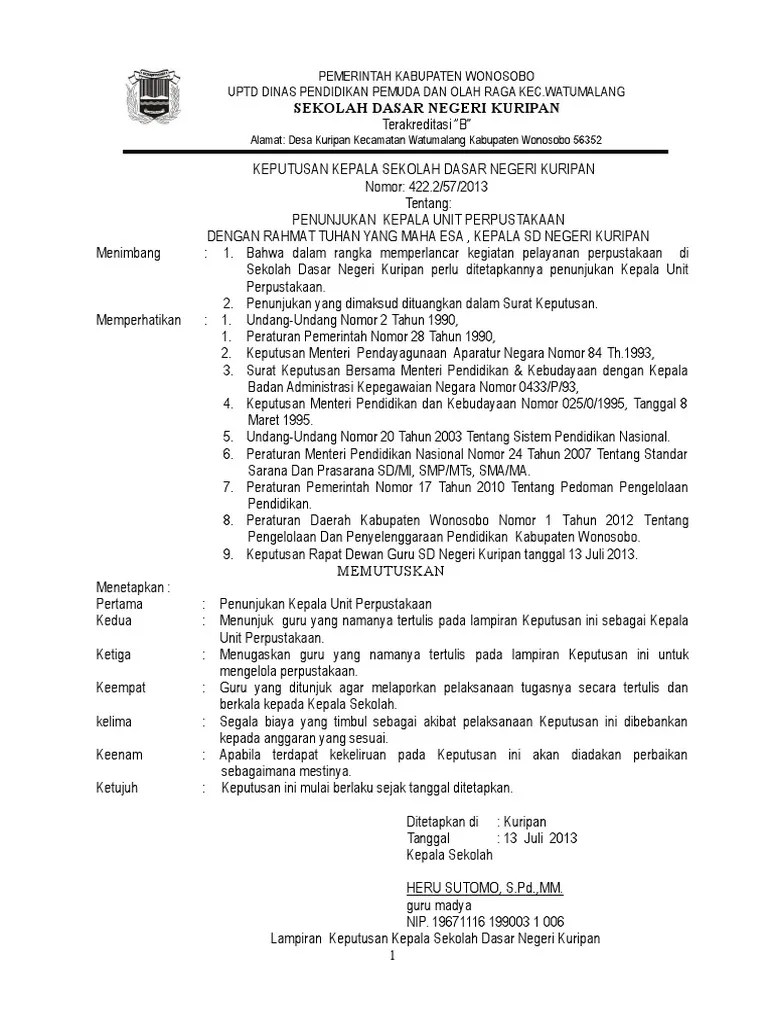 Perpustakaan perguruan tinggi yang dikeluarkan oleh dikti tahun 2004,. 2 S K Pengelola Perpustakaan Pdf