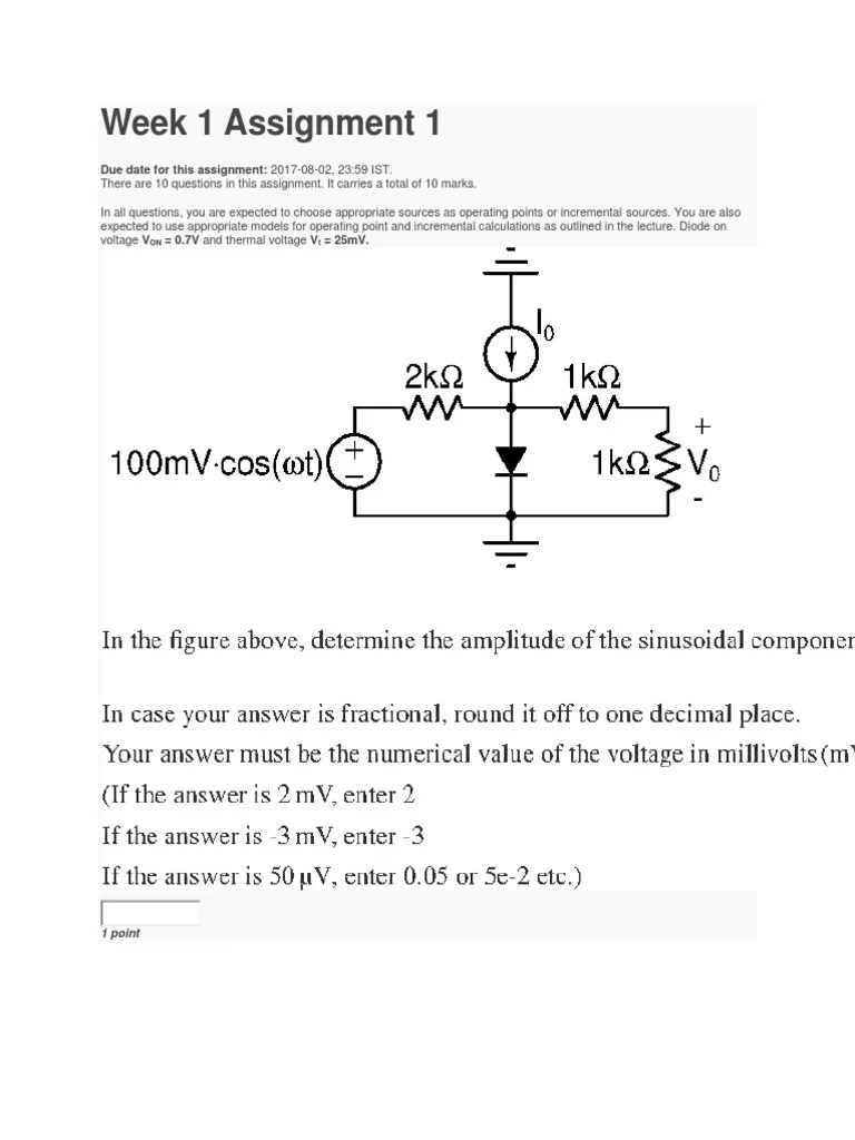 Week 1 Assignment 1: Due Date For This Assignment: 2017-08-02, 23:59 ...