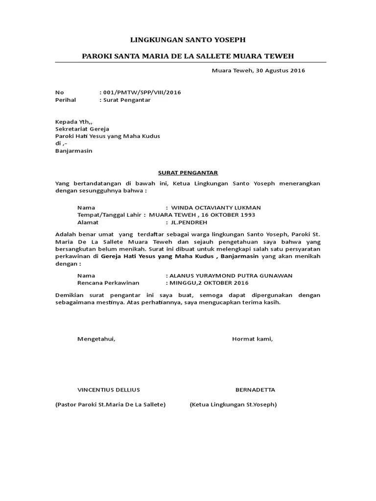 Surat Keterangan Menikah 