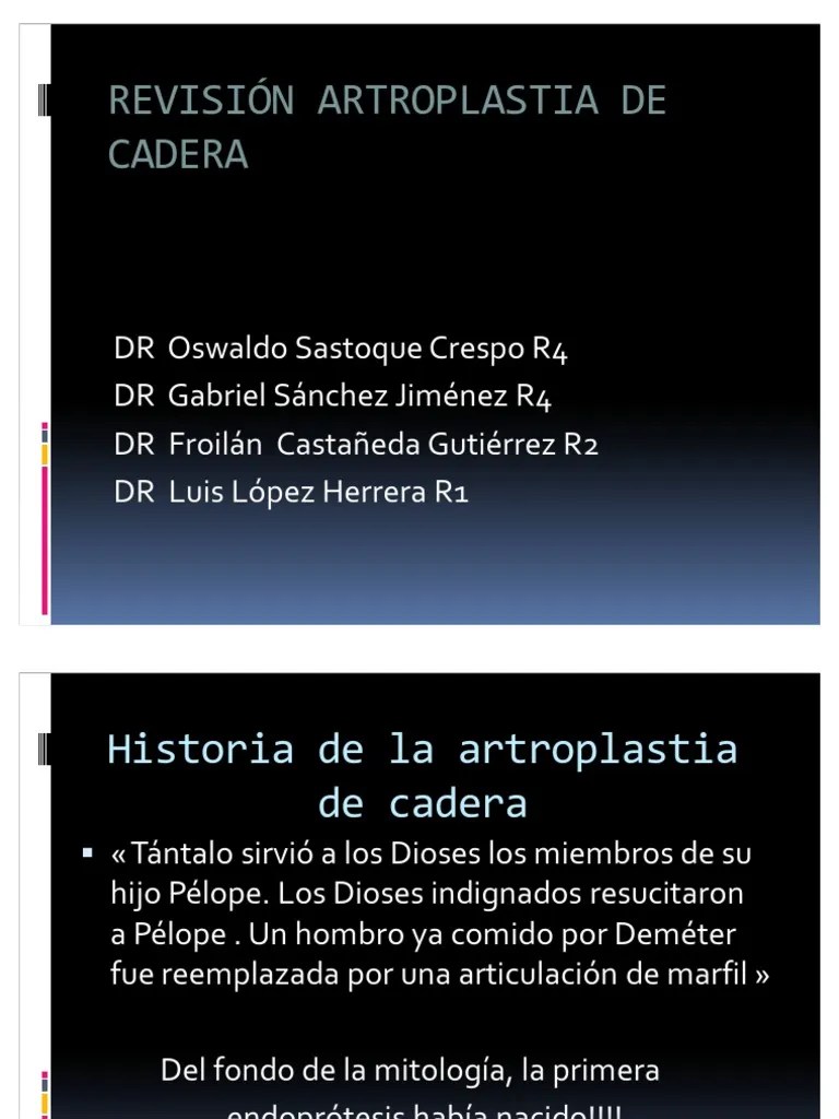 REVISIÓN ARTROPLASTIA DE CADERA (Autoguardado) | PDF | Sistema Musculoesquelético | Sistema ...