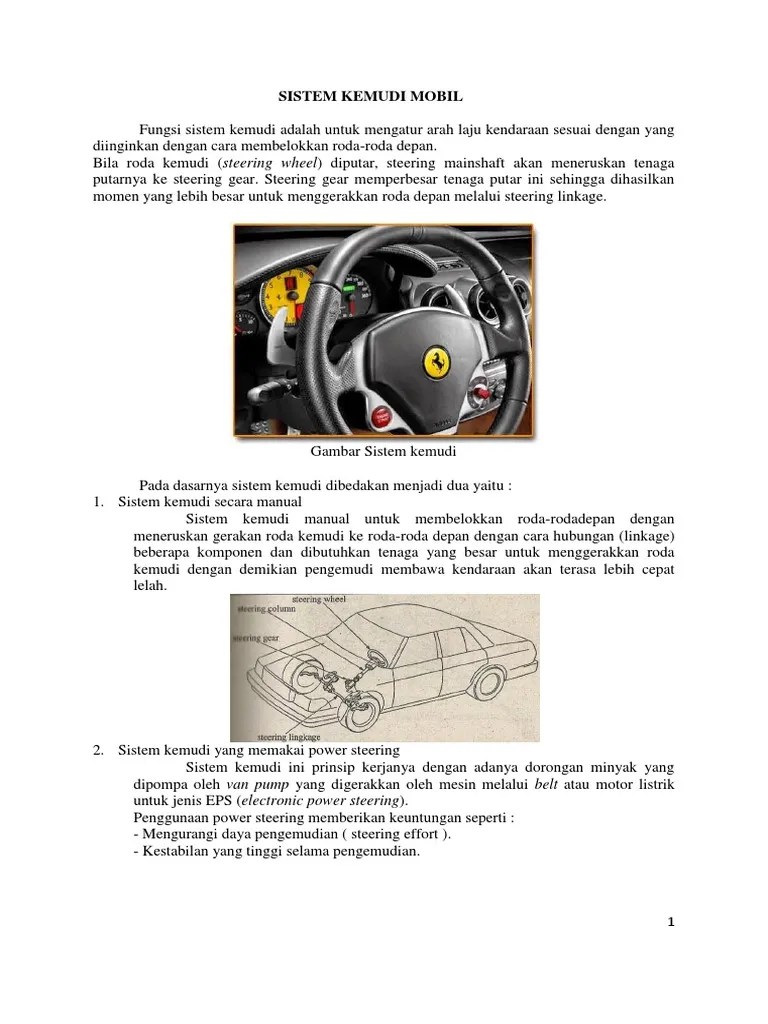 Sistem Kemudi Mobil