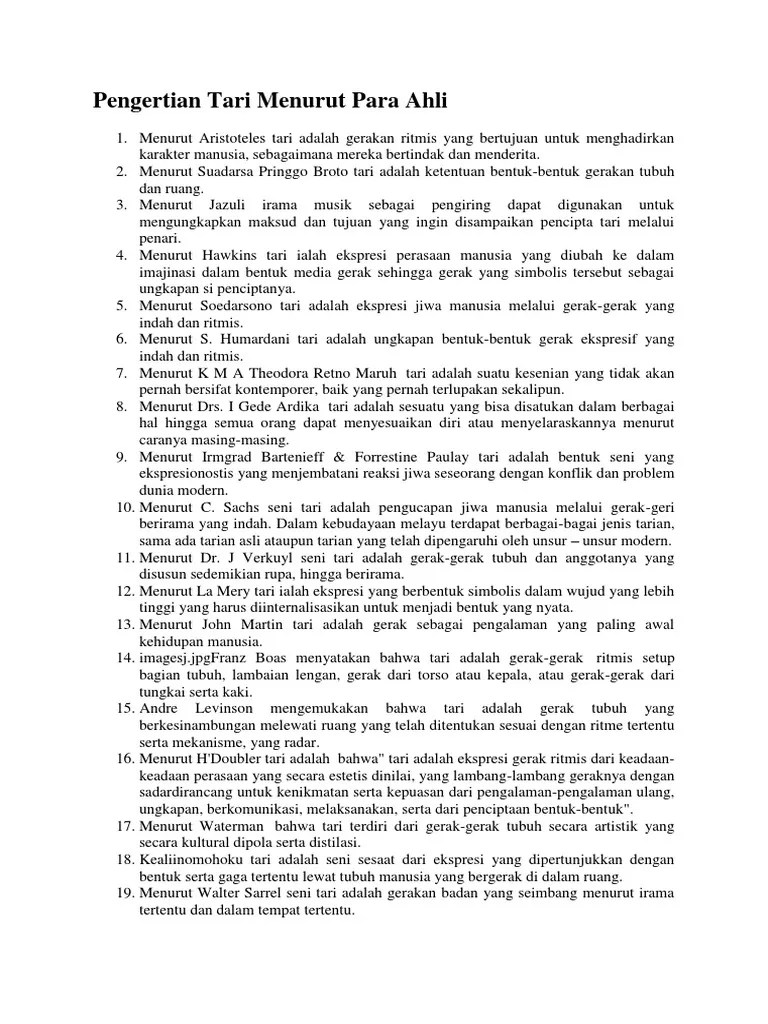 Pengertian Seni Tari Menurut Para Tokoh Mancanegara Brainly Co Id Perkembangannya pun cukup pesat bisa dilihat dari banyaknya seni tari modern yang eksis pada zaman sekarang ini.