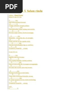 (intro) g am d g 4x ; Chord Tipe X Salam Rindu Pdf