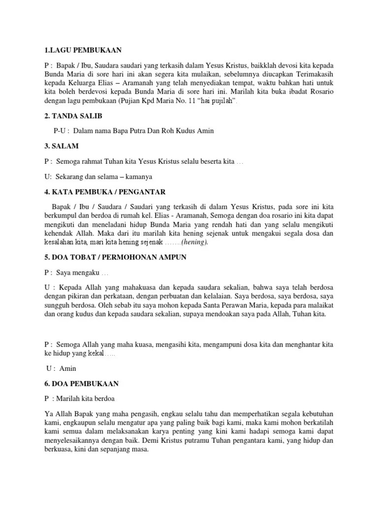 Tata Cara Ibadah Rosario | PDF