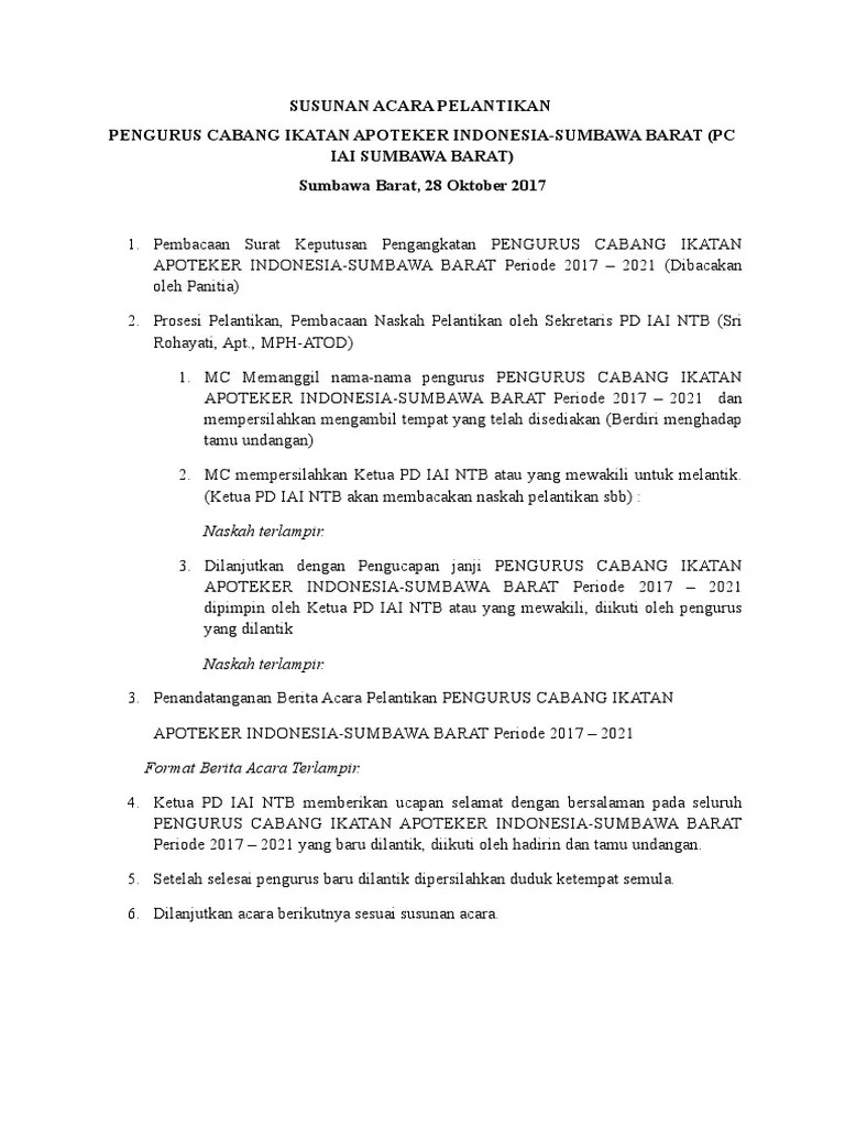 Rektor iai bunga bangsa cirebon. Pelantikan Pc Sumbawa 2017 2021 Pdf