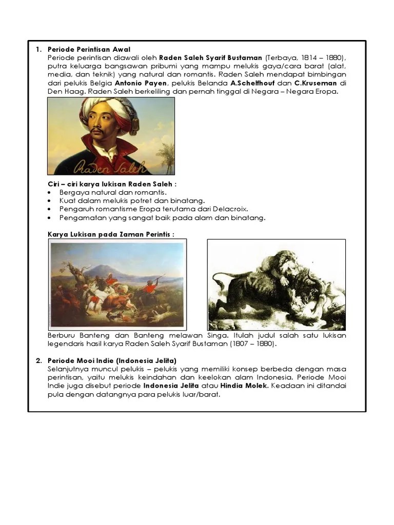 Perkembangan Seni Lukis Modern Di Indonesia