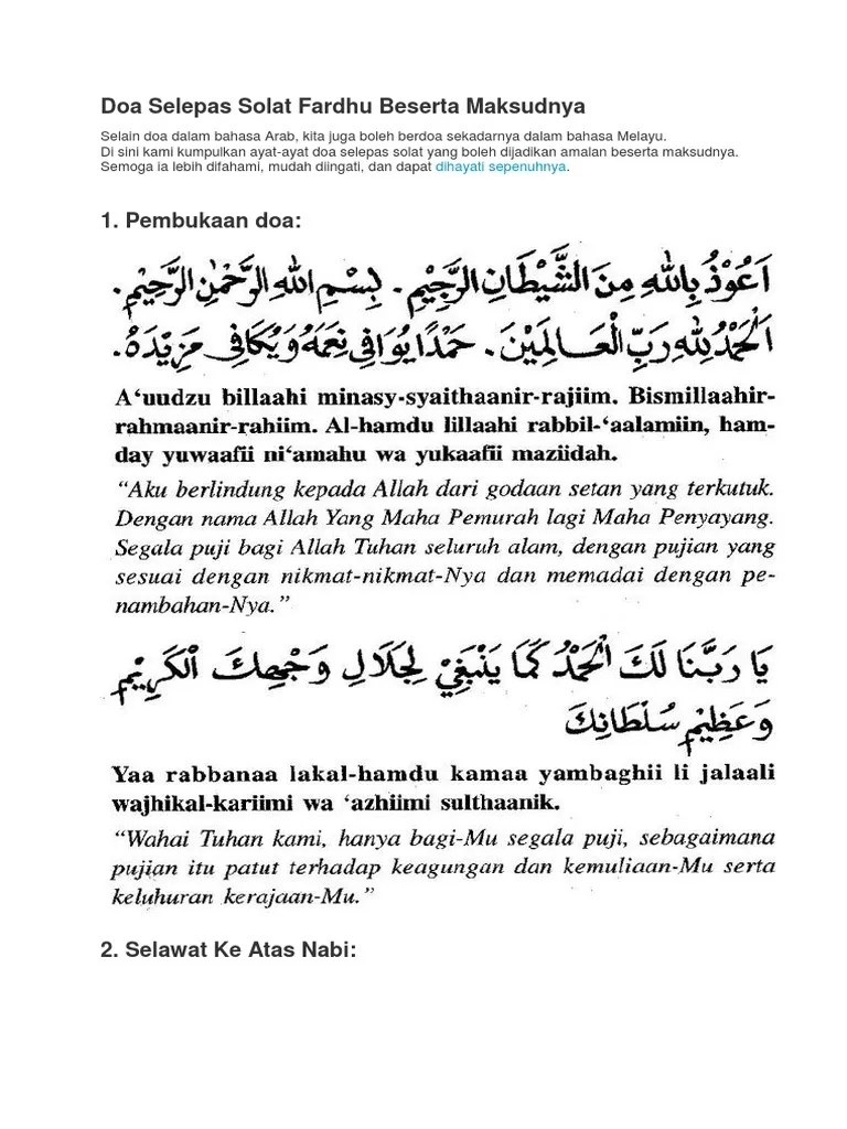 Ya allah, ampunilah kami serta kedua ibu bapa kami dan kasihanilah mereka sebagaimana mereka memelihara . Doa Selepas Solat Fardhu Beserta Maksudnya Pdf