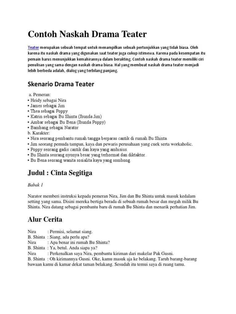 Contoh Naskah Drama Teater | PDF