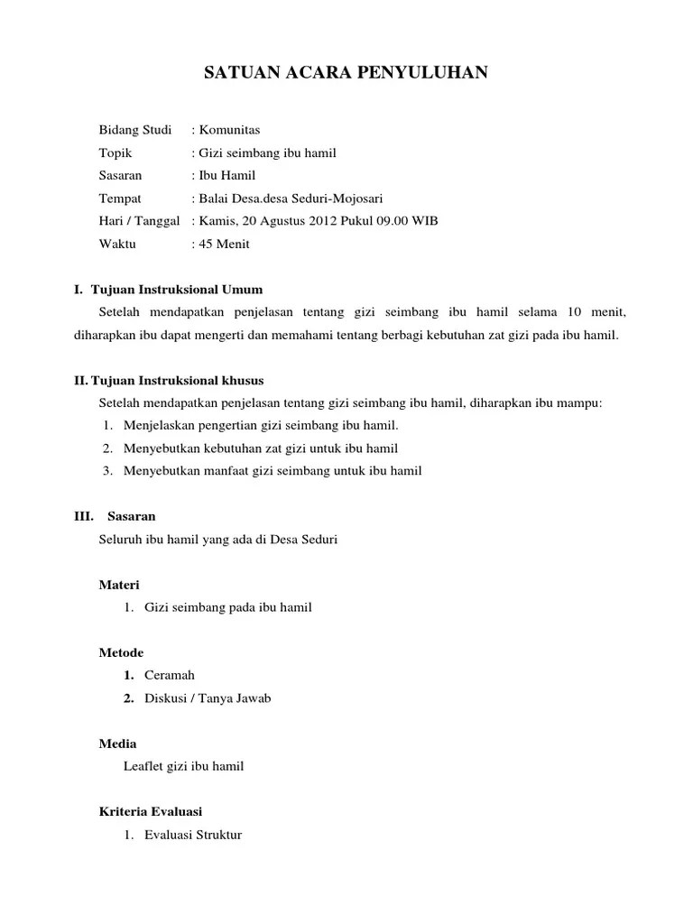 Sap &amp; Leaflet Ibu Hamil | PDF