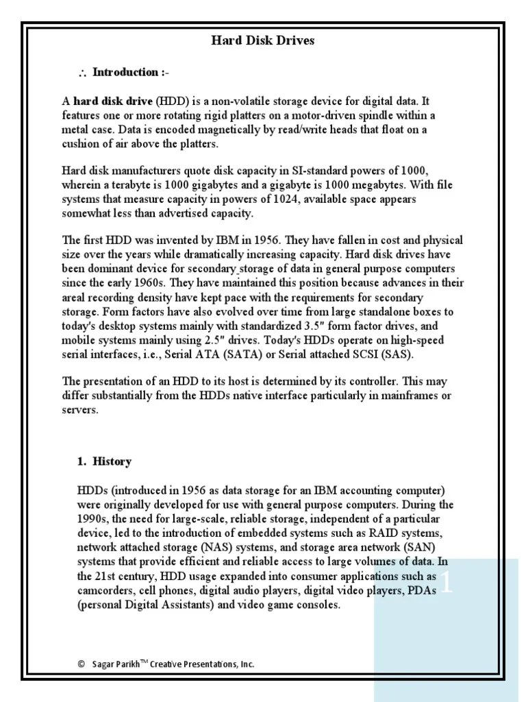Hard Disk Drives | PDF | Hard Disk Drive | Computer Science