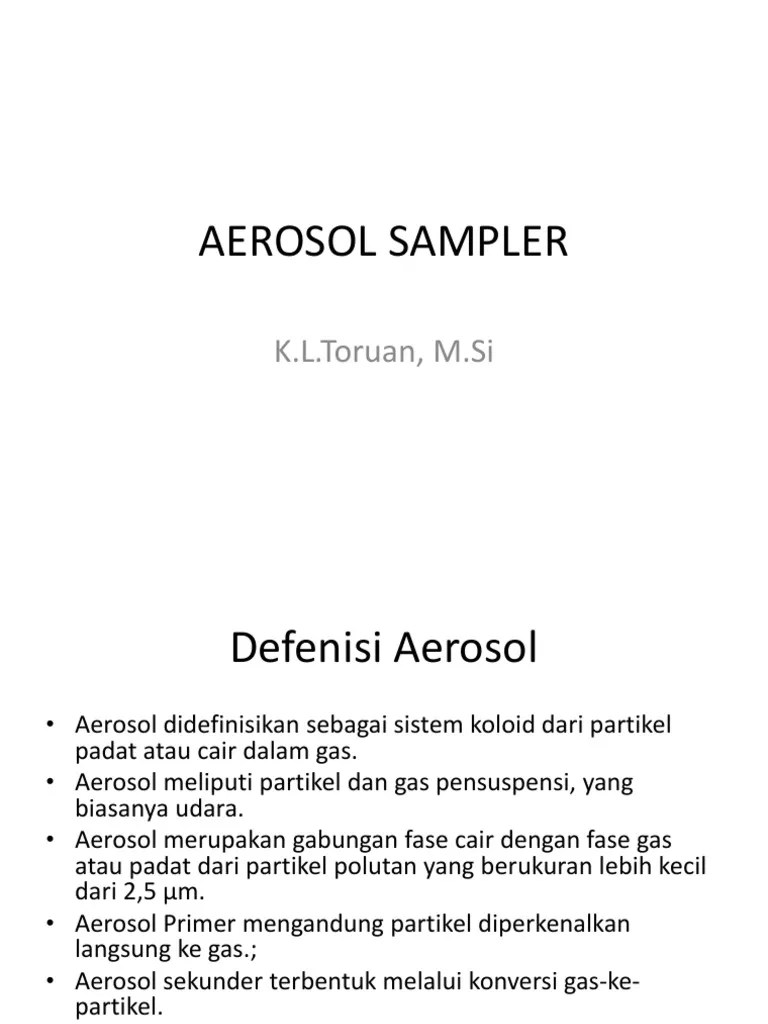 Aerosol Sampler | PDF | LIDAR | Fisika Terapan dan Interdisiplin