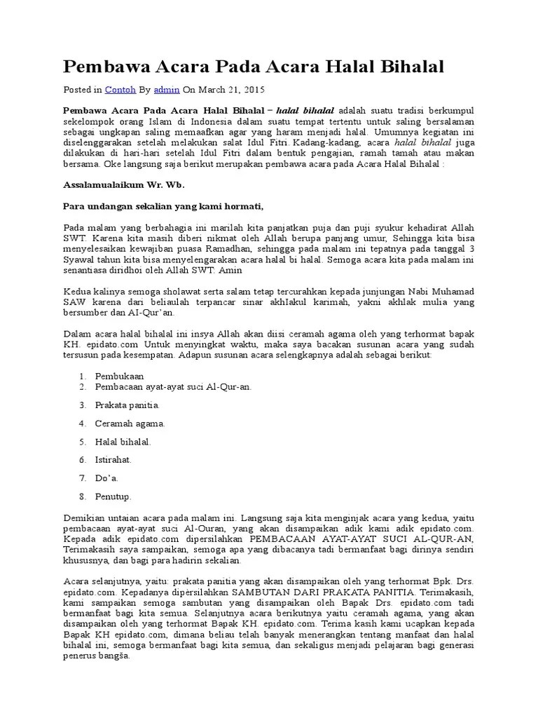 Contoh mc akhirussanah bahasa jawa (pembawa acara khirussanah). Mc Pengajian Bahasa Jawa Safekey