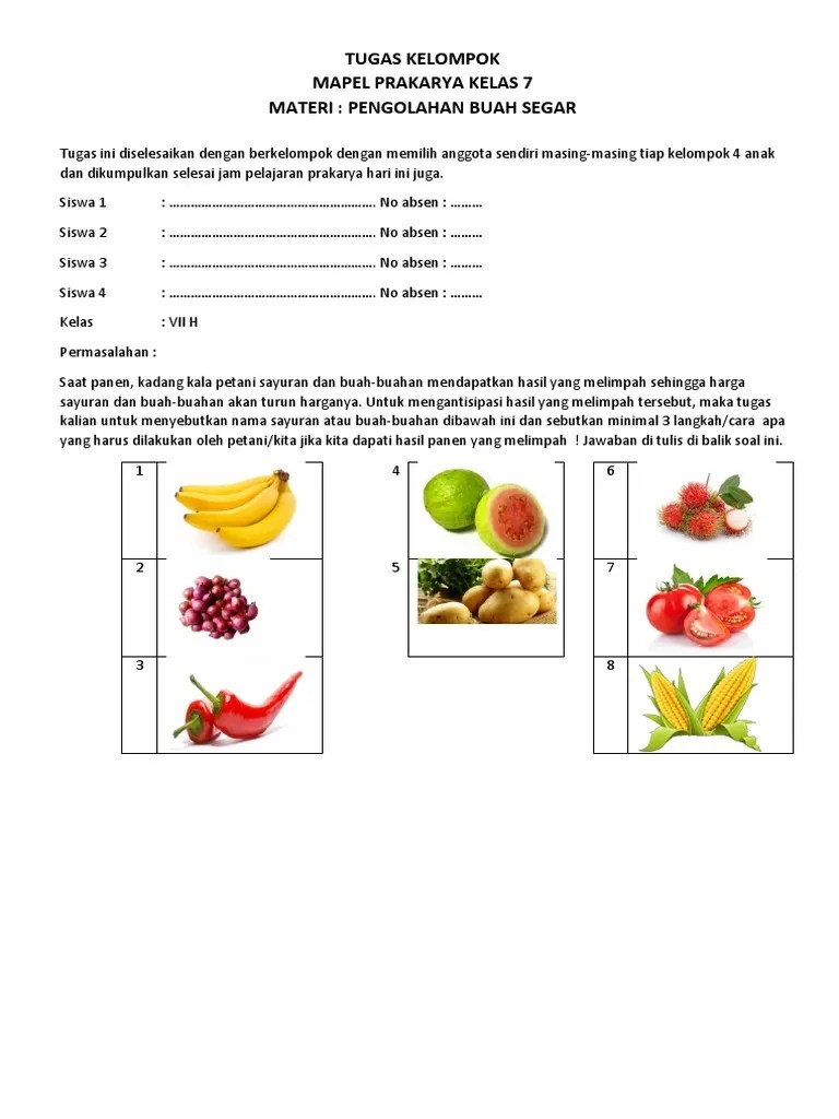 Check spelling or type a new query. Tugas Individu Prakarya Pengolahan Kelas 7 Pdf
