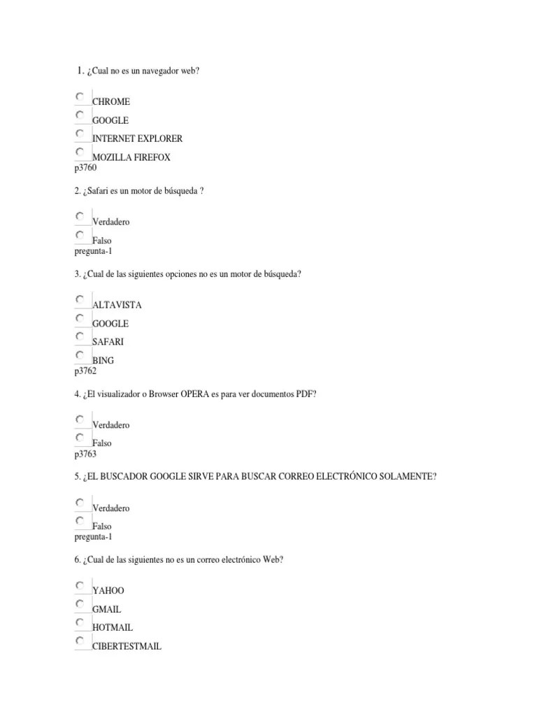 Respuestas Del Examen 6º | PDF | Red Mundial | Internet Y Web