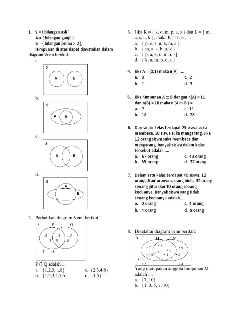 Soal Utbk Diagram Venn