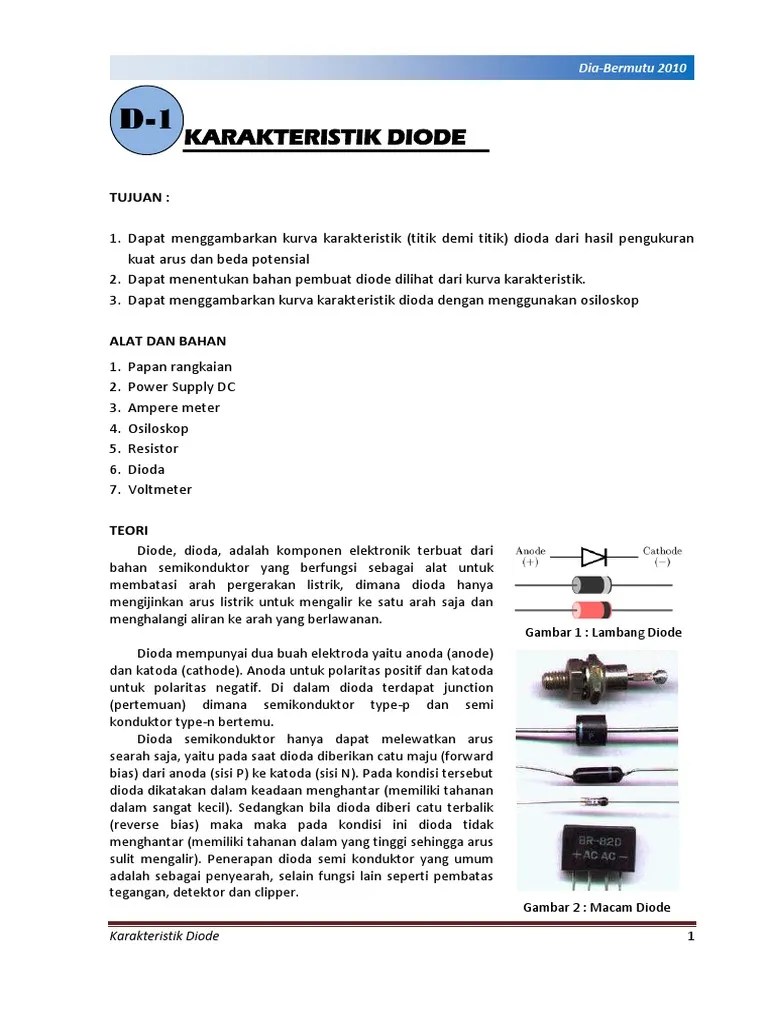 6 Karakteristik Diode 1 Ok Pdf