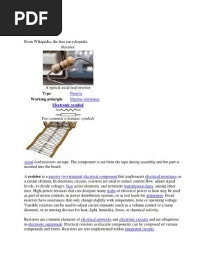 Resistor Resistor Electrical Resistance And Conductance