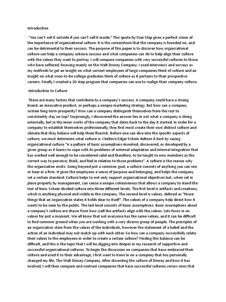 Disney | PDF | Organizational Culture | Leadership