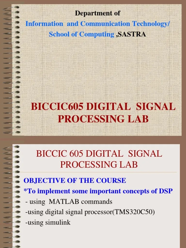DSP Lab | PDF | Digital Signal Processing | Fast Fourier Transform