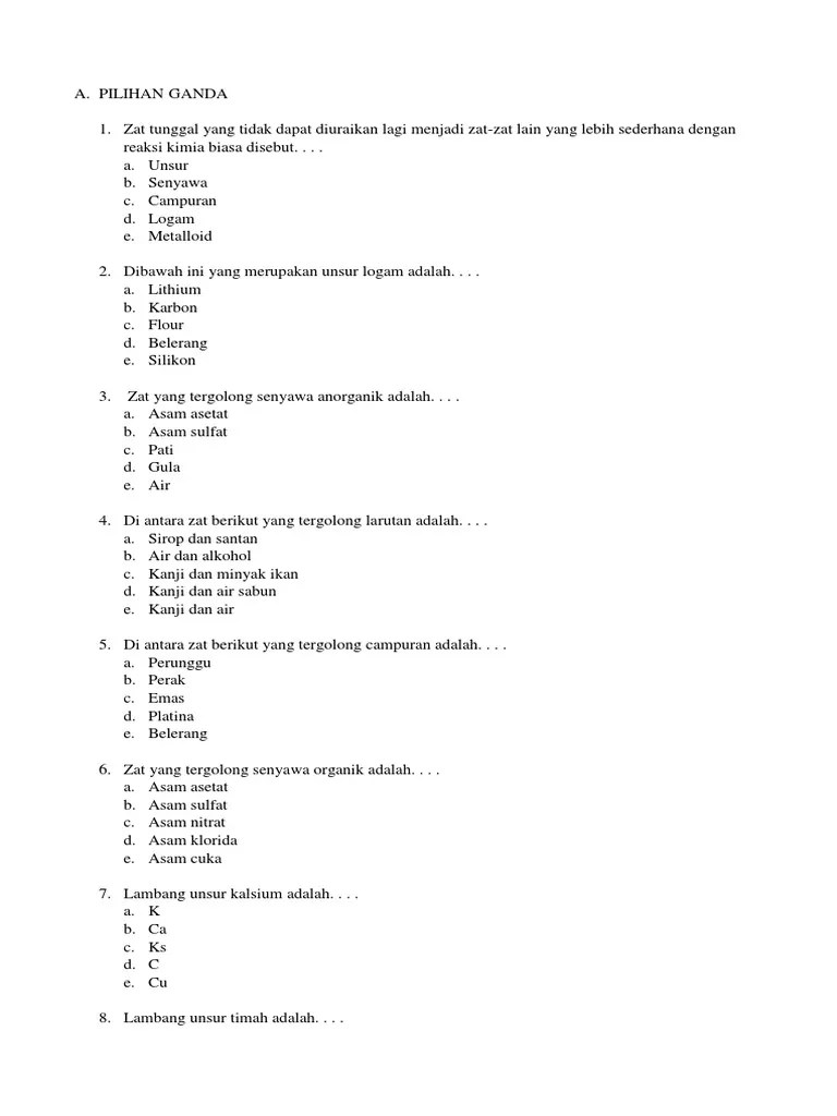 Soal Uts Ipa Terapan | PDF