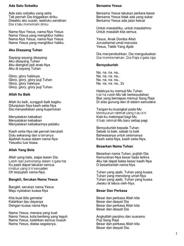 Pergi saja adalah judul sebuah lagu terbaru yang di nyanyikan oleh. Lirik Lagu Rohani Smua Baik Dengan