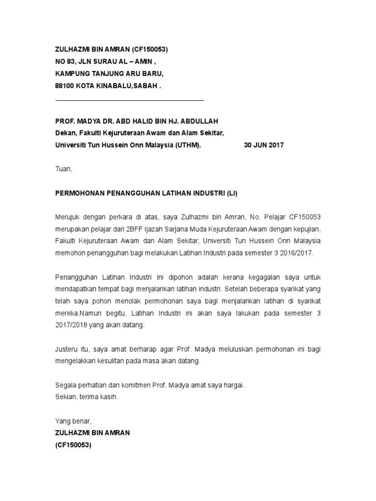 Contoh Surat Penarikan Diri Dari Syarikat : Surat Rasmi Contoh Kiriman Kerajaan Cara Tulis Format