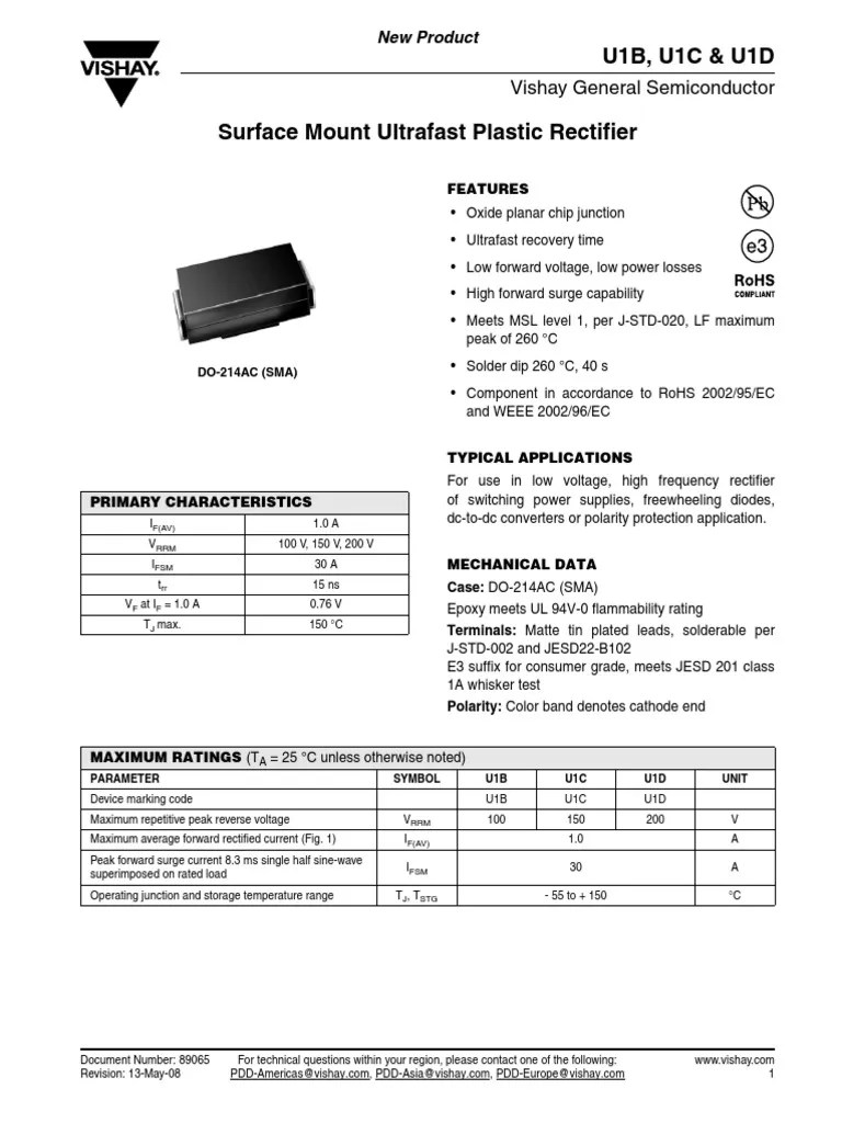 U1d Diode Pdf Rectifier Diode