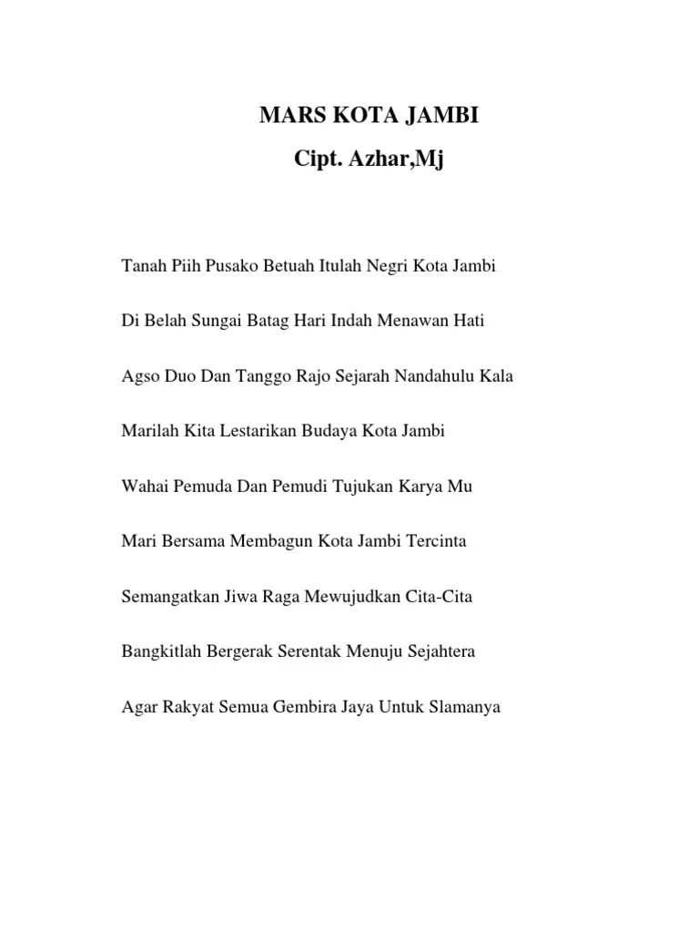 Lagu Jambi Abang Nak Kemano Bang