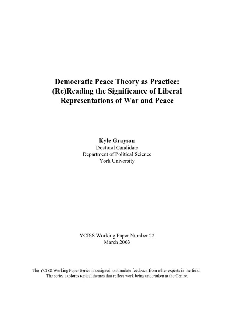Democratic Peace Theory Thesis Pdf - Ocean Wallpaper Collection - Full HD Quality