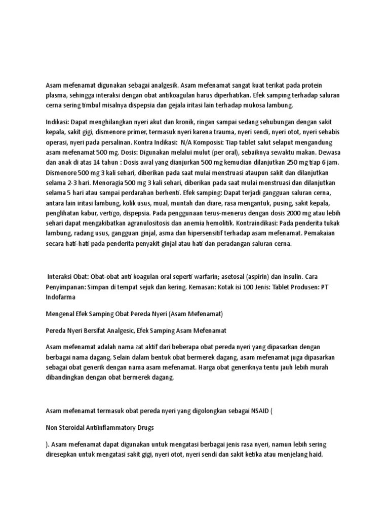 Asam Mefenamat 123 | PDF