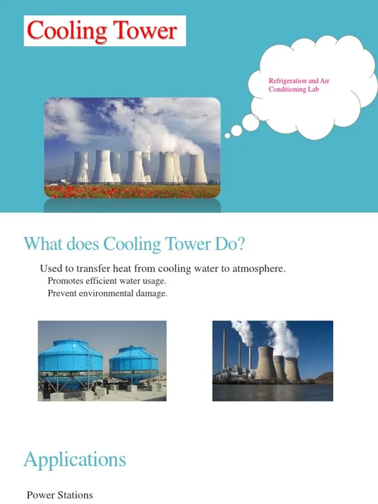 Cooling Tower: Refrigeration And Air Conditioning Lab | Download Free PDF | Refrigeration | Air ...