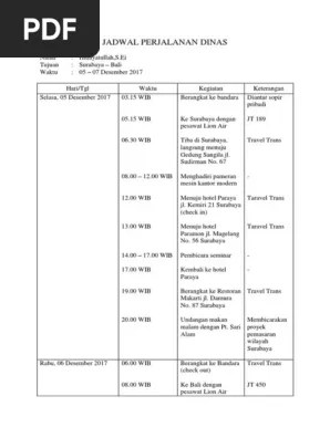 Berapa lama perjalanan dinas maksimal dapat dilaksanakan ? Jadwal Perjalanan Dinas