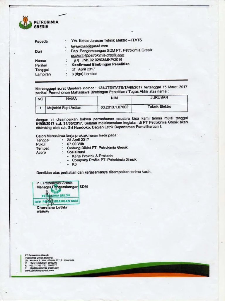 Contoh Surat Balasan Permohonan Diklat - CHIPMUNKBERRY