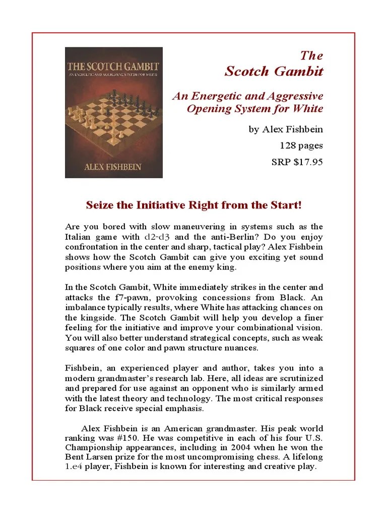 Scotch Gambit | Chess Openings | Traditional Games