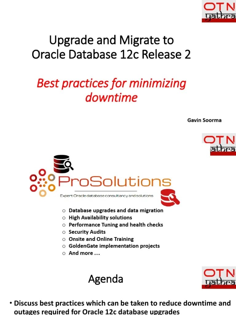 Gavin - Upgrade And Migrate To Oracle Database 12c Release 2 | PDF ...