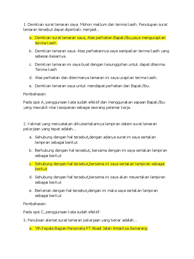 Gerak melingkar beserta jawabannya contoh soal tentang gerak melingkar dan pembahasannya contoh soal. Kunci Bahasa Indonesia Un Sma Week 5 Teks Lamaran Pekerjaan