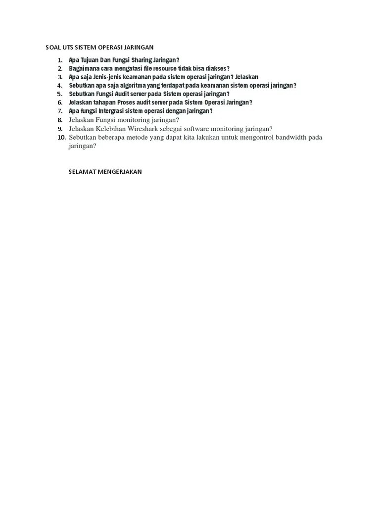 Soal essay administrasi sistem jaringan xii tkj download soal dan jawaban essay asj xii tkj doc 1. Soal Sistem Operasi Jaringan Xii Tkj Essay Beinyu Com
